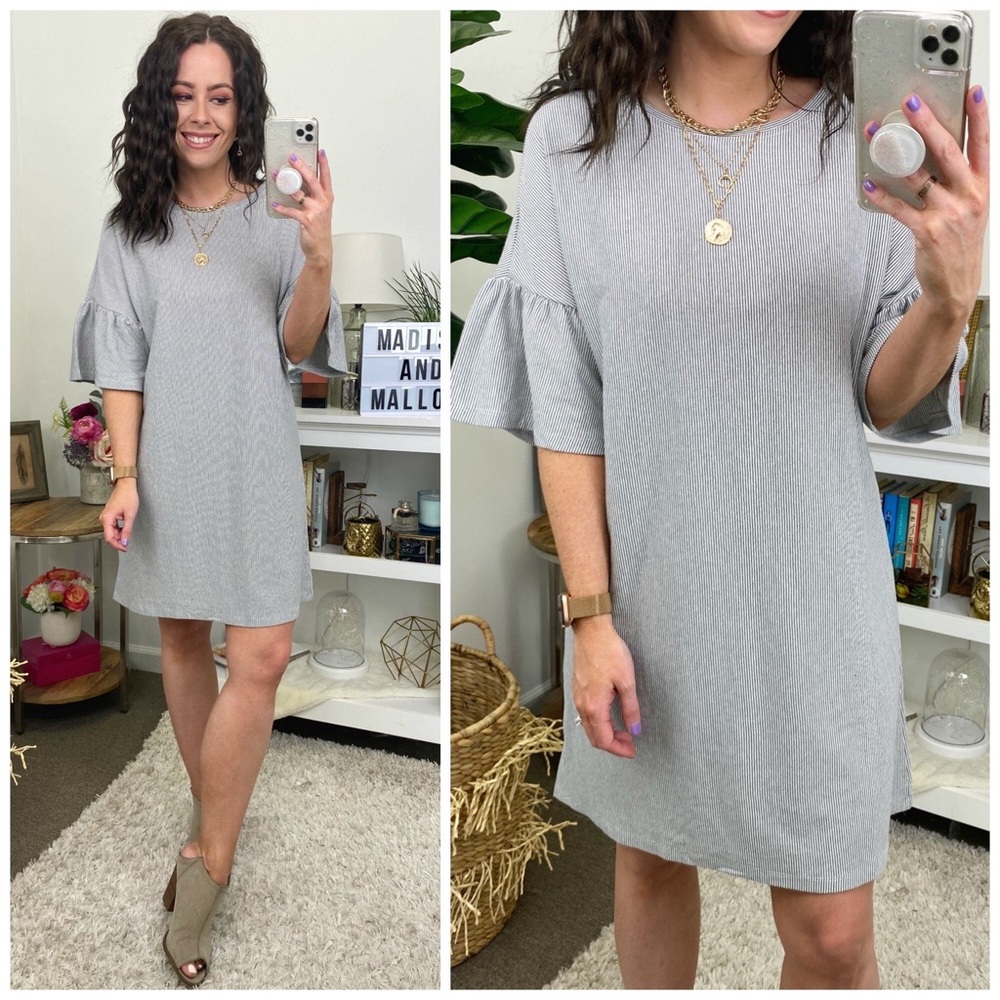 SUPER CUTE STRIPED T SHIRT DRESS